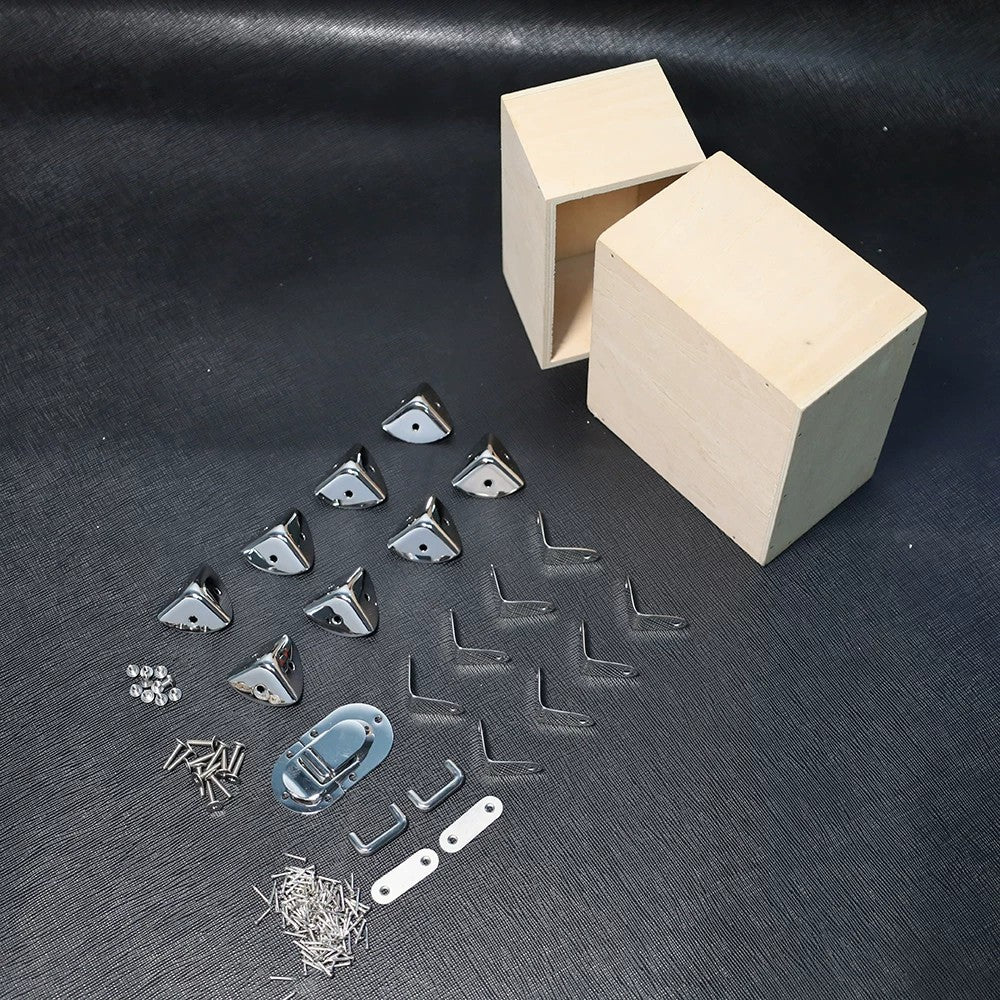 DIY trunk bag kit showing frame and hardware parts