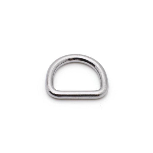 Mini stainless steel D-ring hardware for leather straps