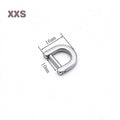316 Stainless Steel Detachable Screw D Ring | Silver D Shackle for Bag, Purse, Leather Craft Hardware, 5 Sizes Available