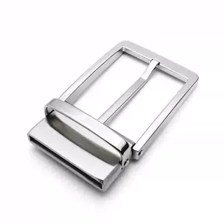Men's Reversible Rotating Pin Belt Buckle, 38.8mm Inner Width, Metal Square Belt Buckle Replacement, Gold / Silver / Black