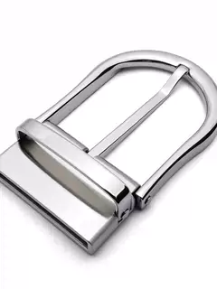 Men's Reversible Rotating U-Shape Pin Belt Buckle, 39mm Inner Width, Horseshoe Metal Belt Buckle Replacement, Gold / Silver / Black