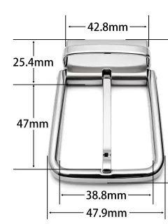 Men's Swivel Pin Belt Buckle 35mm Stainless Steel Replacement Belt Buckle Hardware