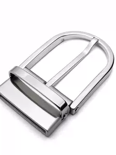 D Shape Rotatable Reversible Belt Buckle for Men, 39mm Single Prong Belt Replacement Buckle