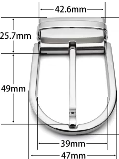 D Shape Rotatable Reversible Belt Buckle for Men, 39mm Single Prong Belt Replacement Buckle