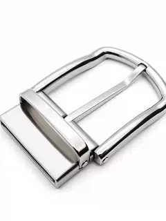 Men's Rotatable Reversible Pin Belt Buckle, 38.5mm Inner Width, Classic Rectangle D Frame Metal Belt Buckle Replacement, Silver / Gold / Matte Black