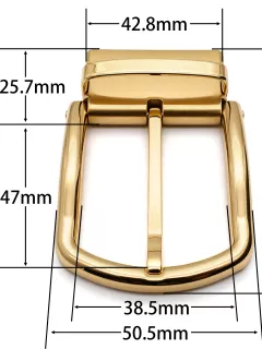 Men's Rotatable Reversible Pin Belt Buckle, 38.5mm Inner Width, Classic Rectangle D Frame Metal Belt Buckle Replacement, Silver / Gold / Matte Black