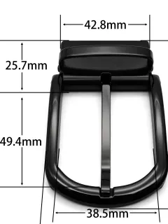 Men's Rotatable Reversible Pin Belt Buckle, 38.5mm Inner Width, Classic Rectangle D Frame Metal Belt Buckle Replacement, Silver / Gold / Matte Black