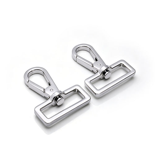 Large metal rectangle clasp hardware for leather bag straps