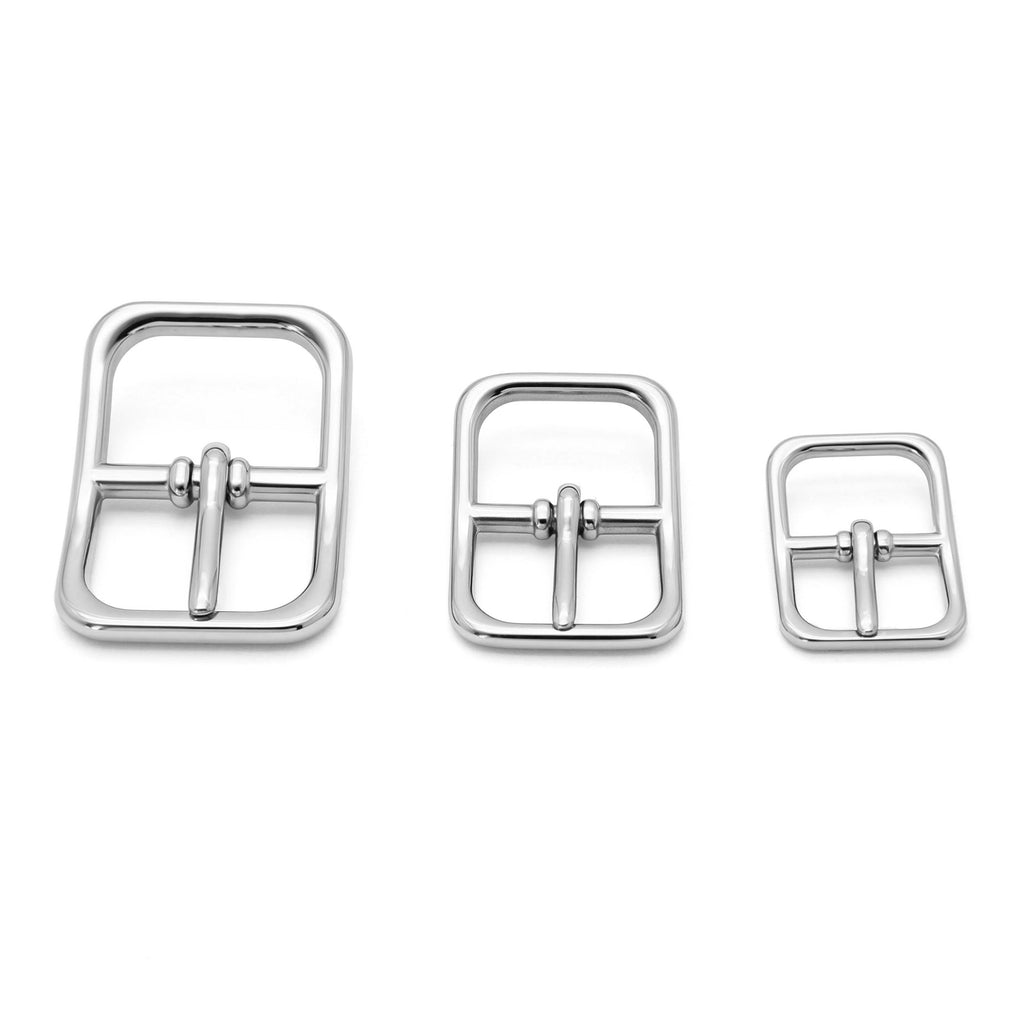 Center bar pin buckle set for leather bag making