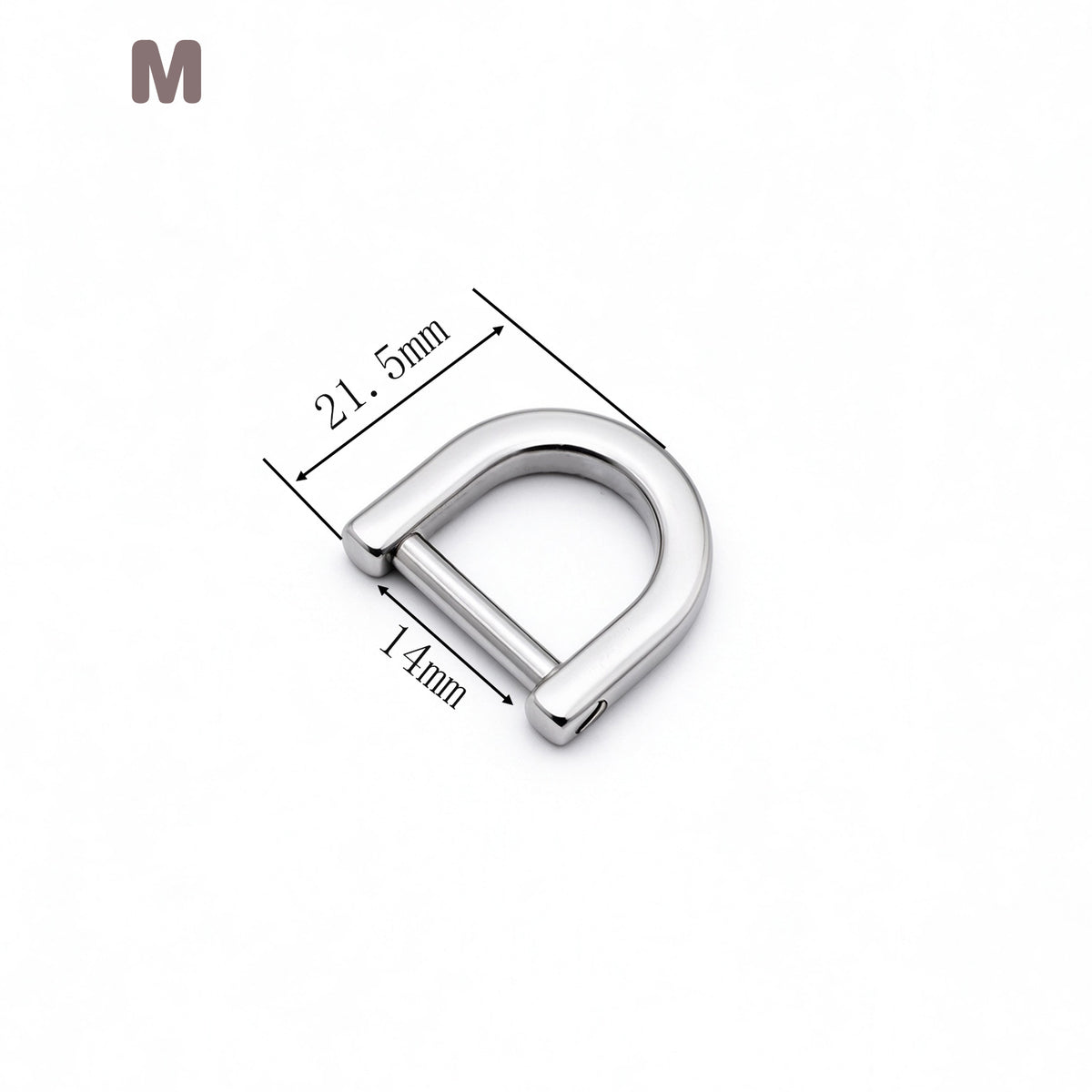 316 Stainless Steel Detachable Screw D Ring | Silver D Shackle for Bag, Purse, Leather Craft Hardware, 5 Sizes Available