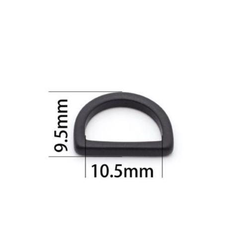 Stainless steel small D-ring with smooth metal finish