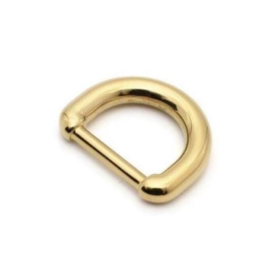 Bag strap D-ring hardware showing rounded profile