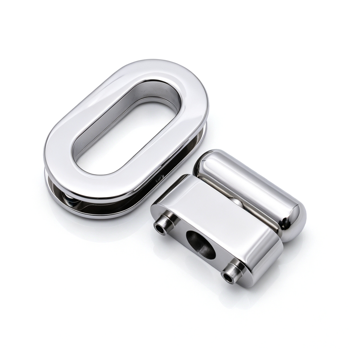 Metal oval turn lock closure hardware for handbags