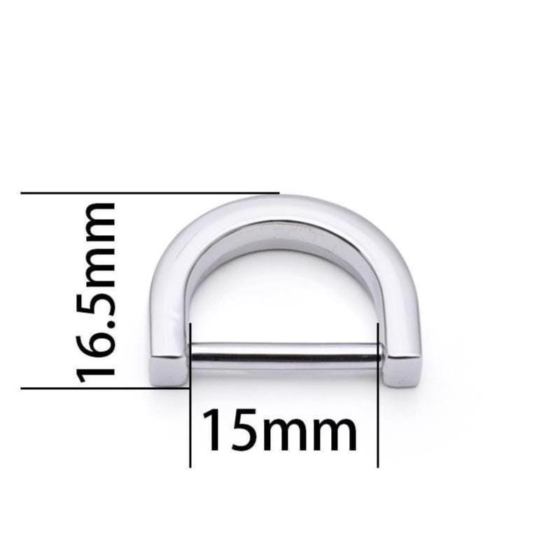 Metal horseshoe ring for purse strap attachment