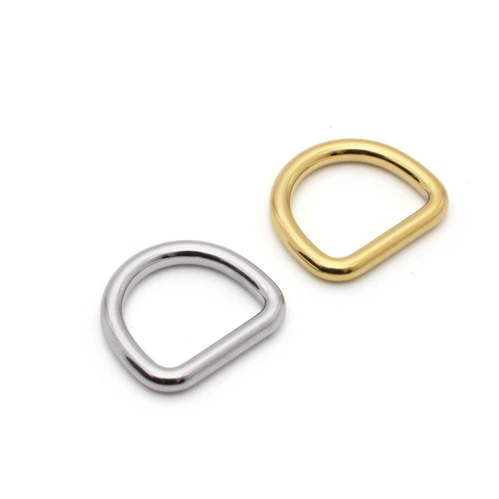 Mini D-ring connector for leathercraft bags