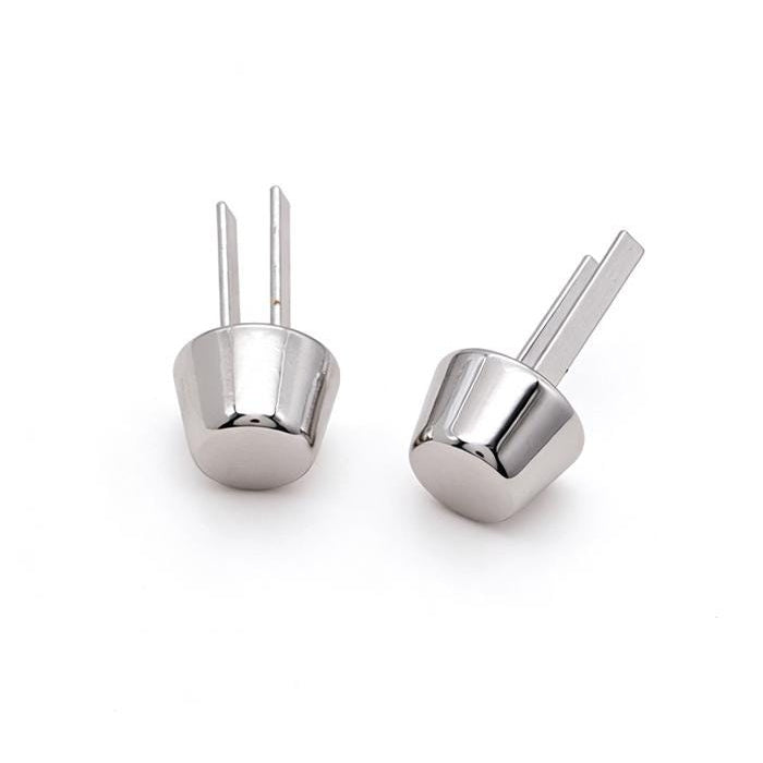 Silver metal purse feet for bag base protection