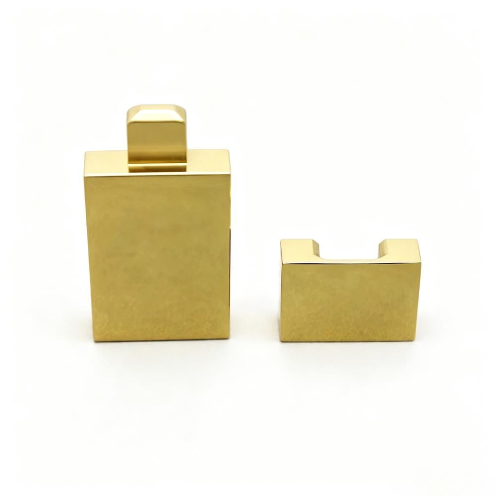 Two-piece positioning latch for jewelry boxes and trunks