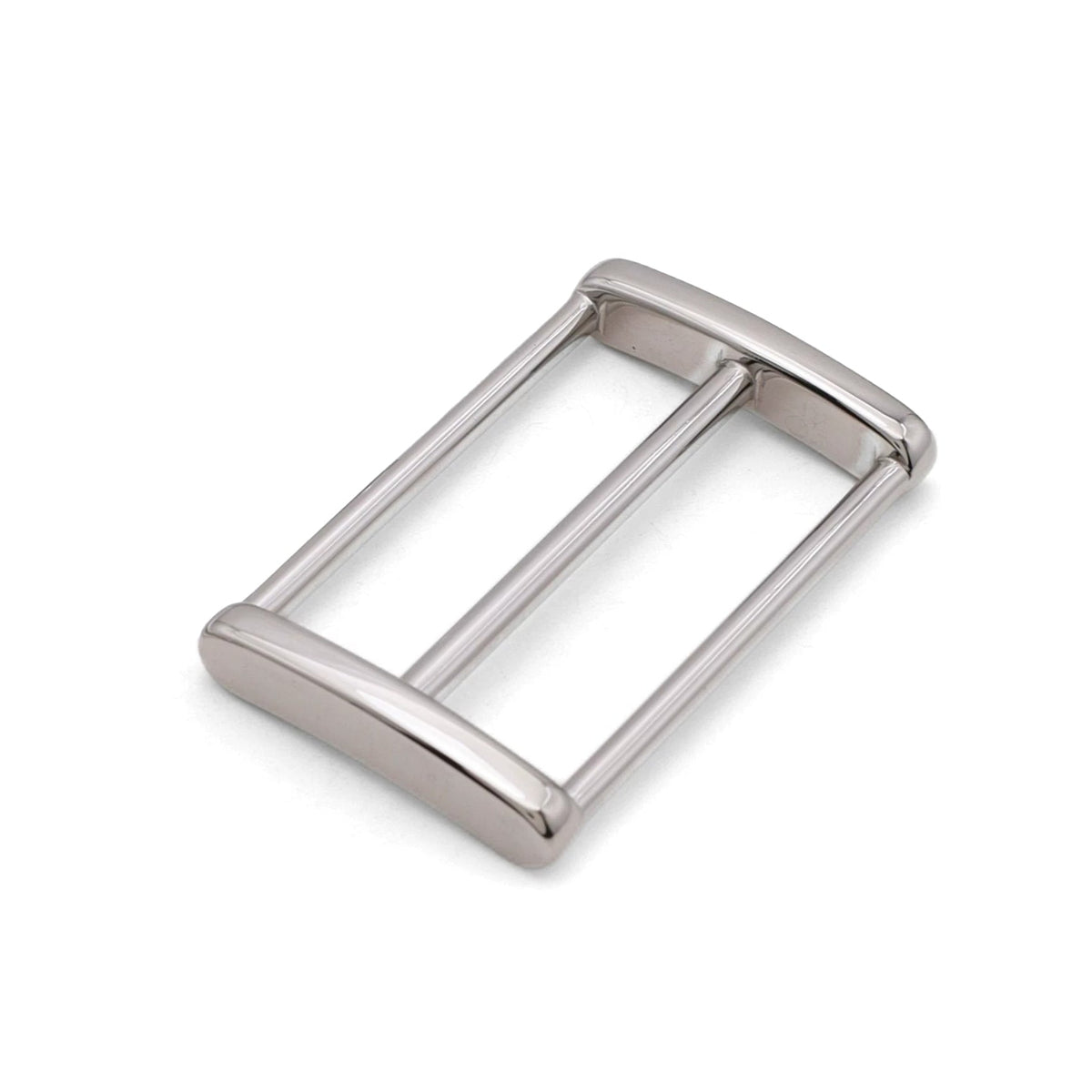 Stainless steel slide buckle and square ring set for bag straps, 40mm