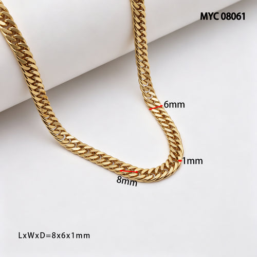Small metal chain links for purse straps and bag handles