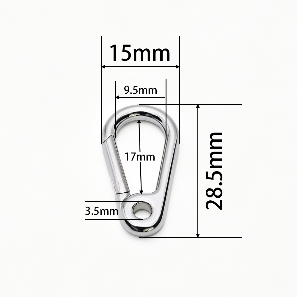 28.5 x 15mm hook clasp for leather bag strap attachment
