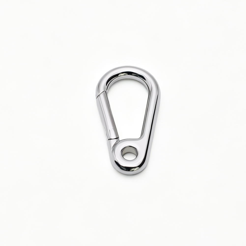 Stainless steel hook clasp for bag straps, 28.5 x 15mm