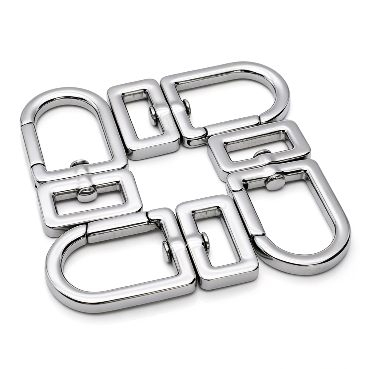 Rectangle bag strap clasp for handmade leather bags