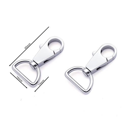 Flat-tail swivel snap hook for shoulder straps, 12-16mm