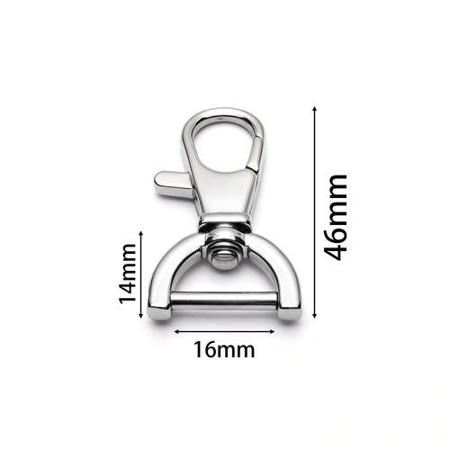 Metal D-ring and oval ring hardware for handbag strap connectors