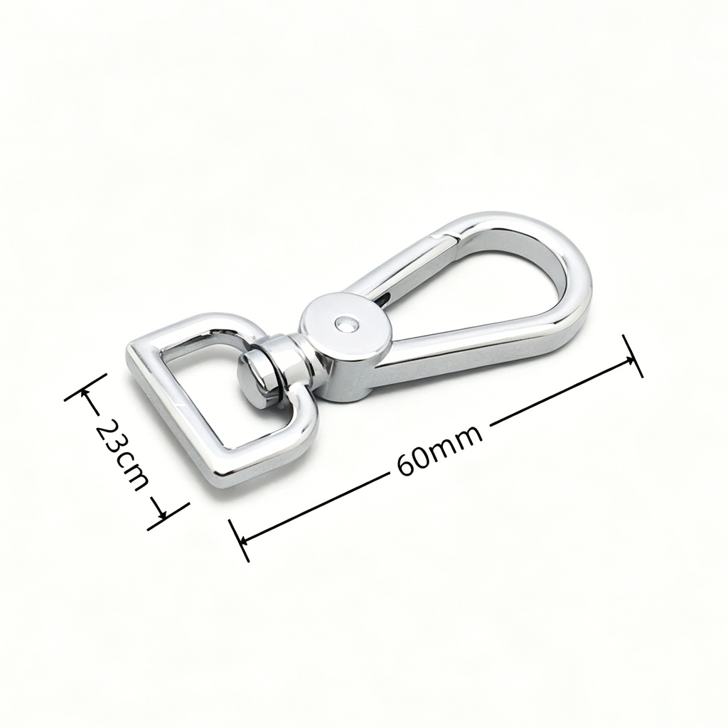 Close-up of bag hook clasp for handbags and leather bags