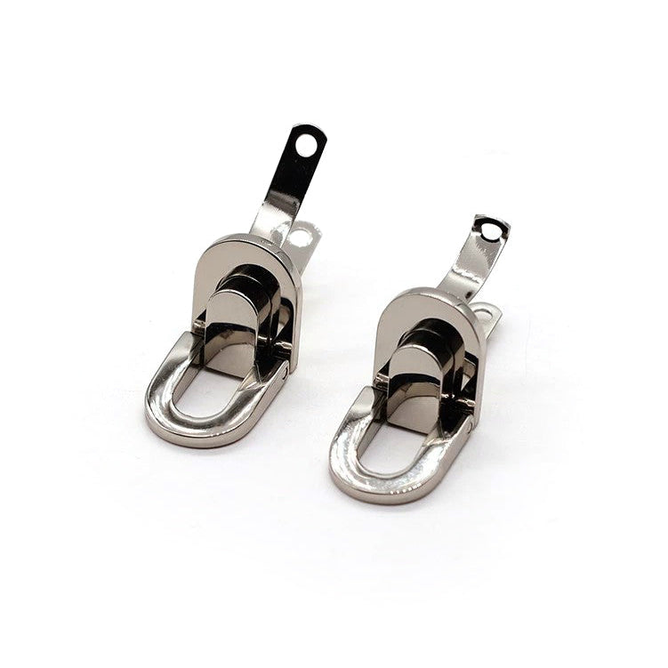 Swivel anchor hardware for leather shoulder straps