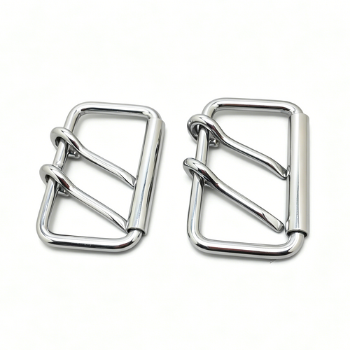 Double pin belt buckle hardware in 316 stainless steel