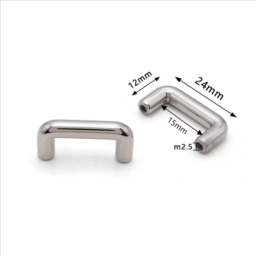 Metal round tube handle mount hardware for cases