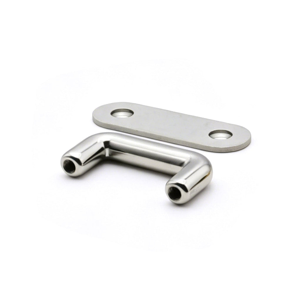 Round tube bridge handle mount for trunks and bags