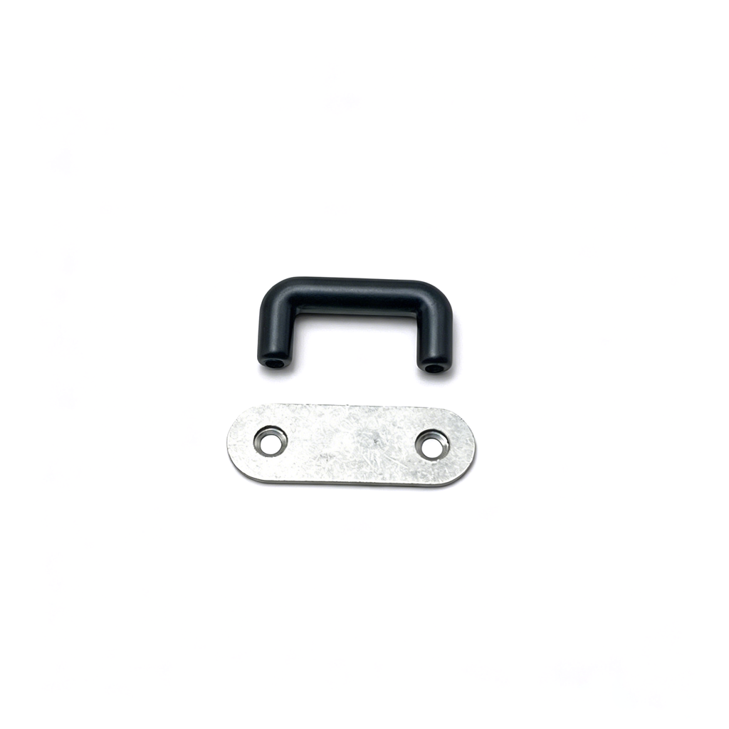 Metal handle mount with rounded tube profile