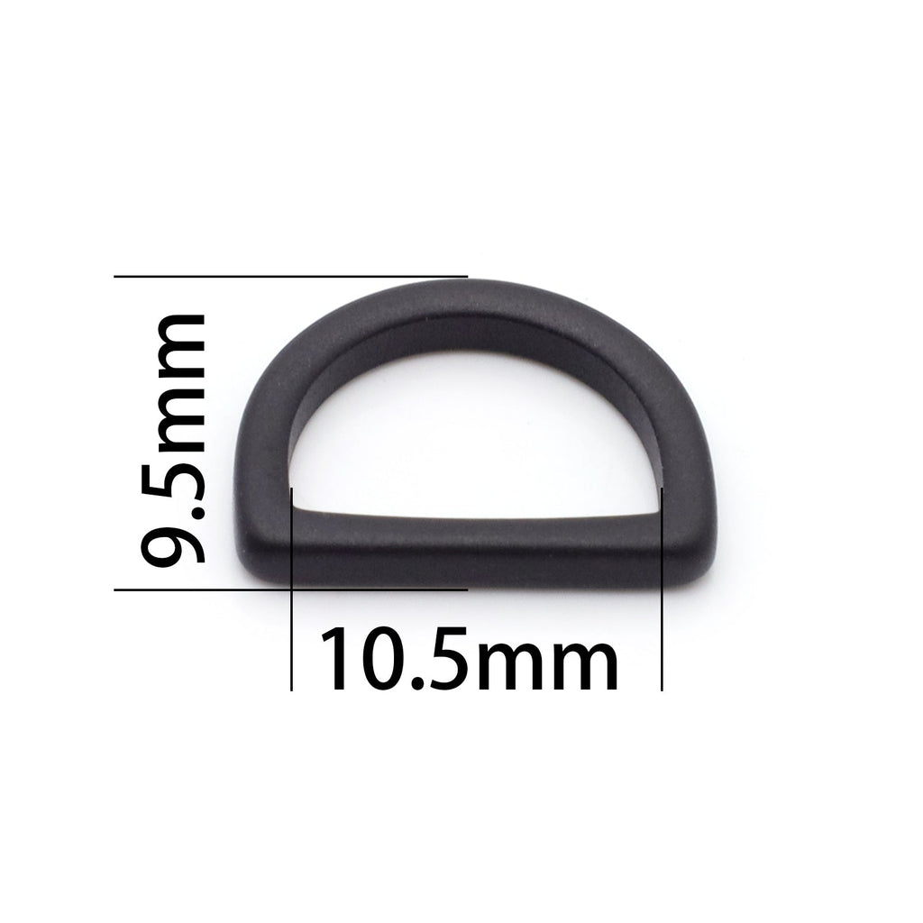 Small D-ring connector with polished stainless finish