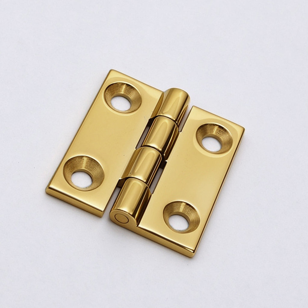 25mm Mini Hinge 4-Hole – Bright Gold / Bright Silver / Matte Black | Small Box Hardware for Jewelry, Makeup & Craft Boxes