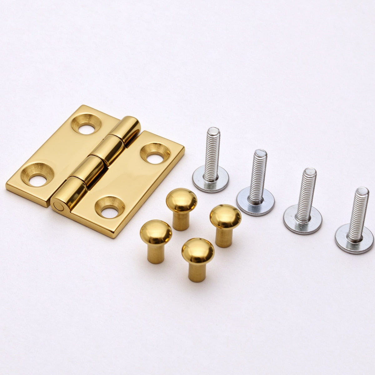 25mm Mini Hinge 4-Hole – Bright Gold / Bright Silver / Matte Black | Small Box Hardware for Jewelry, Makeup & Craft Boxes