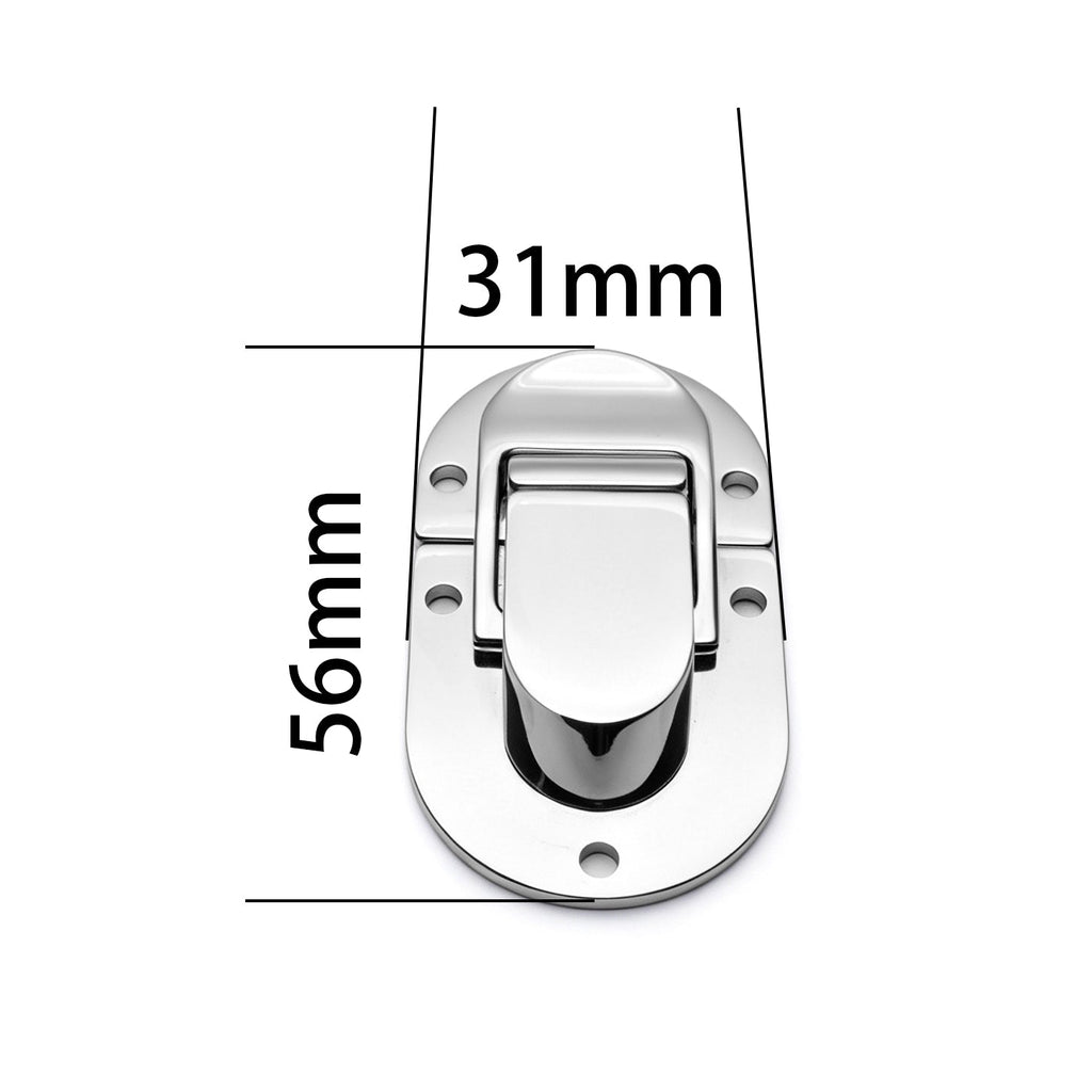 31 x 56mm press lock showing latch and mounting holes