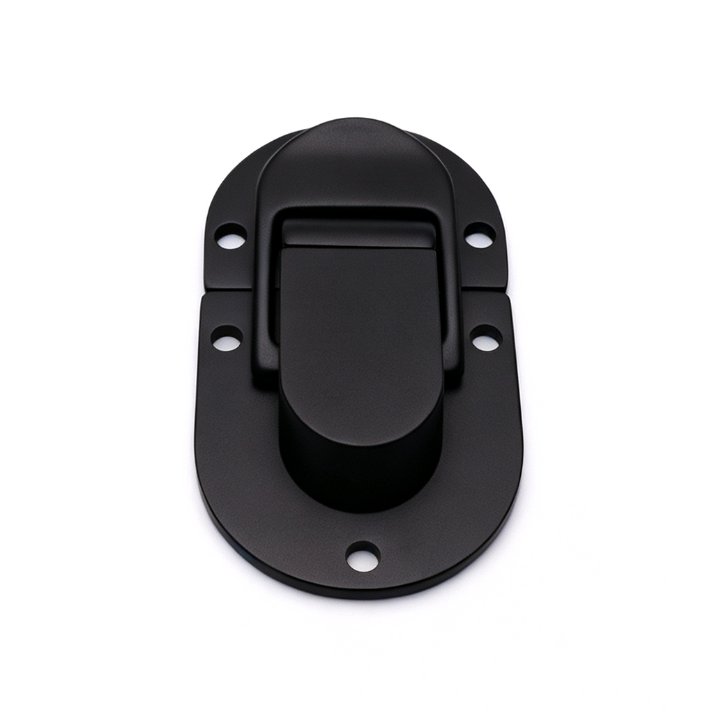 Oval press lock for jewelry boxes and trunks