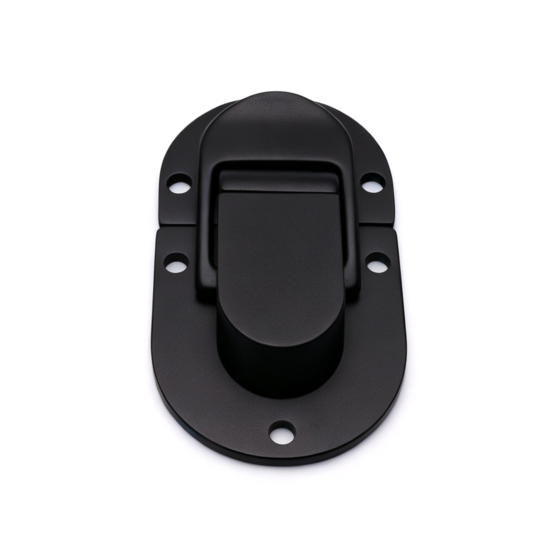 Oval press lock for jewelry boxes and trunks