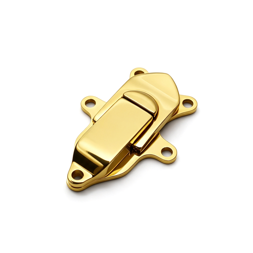Pentagon Lock Clasp for Hard Cases, Silver & Gold