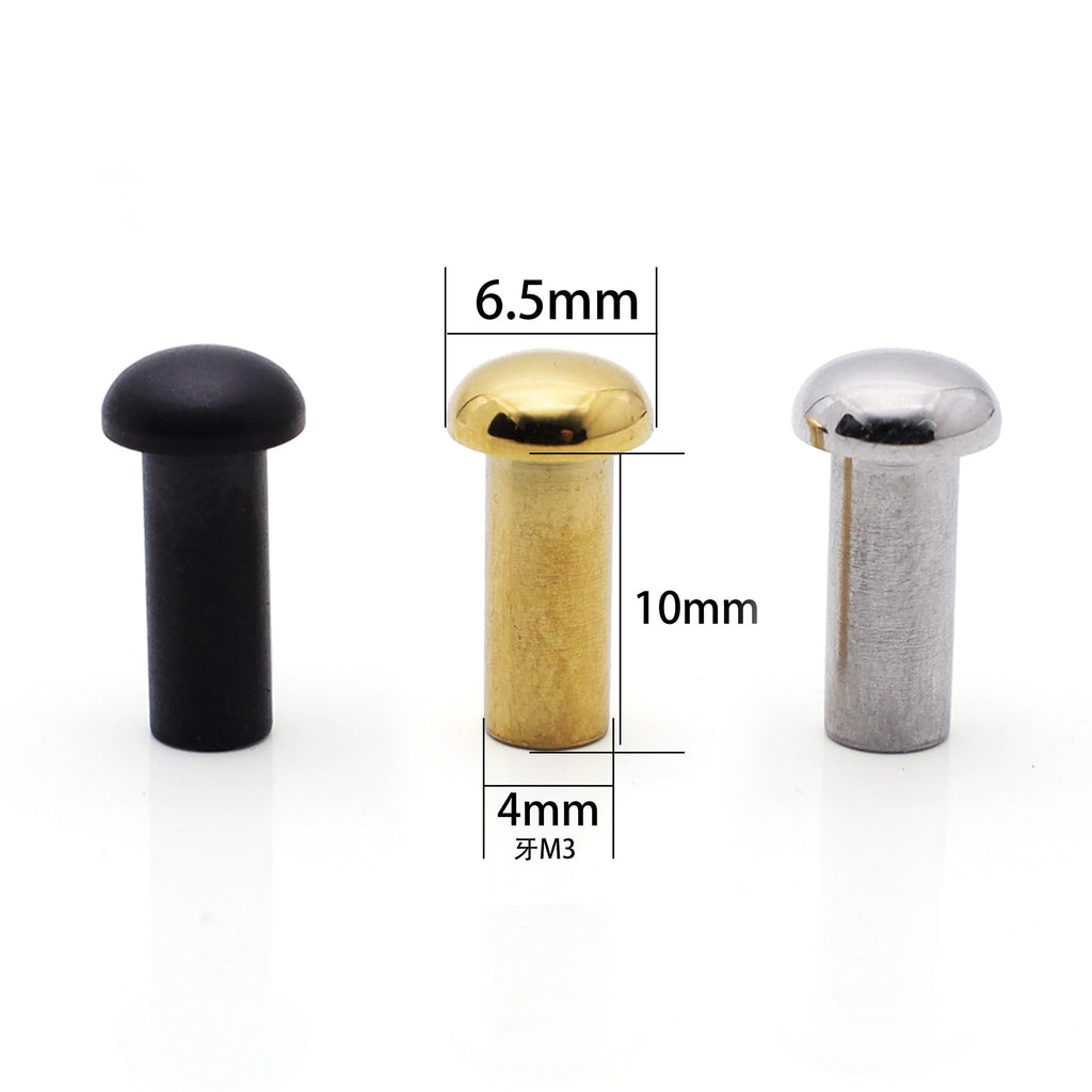 Rivet nuts for trunks, bags, and leathercraft projects
