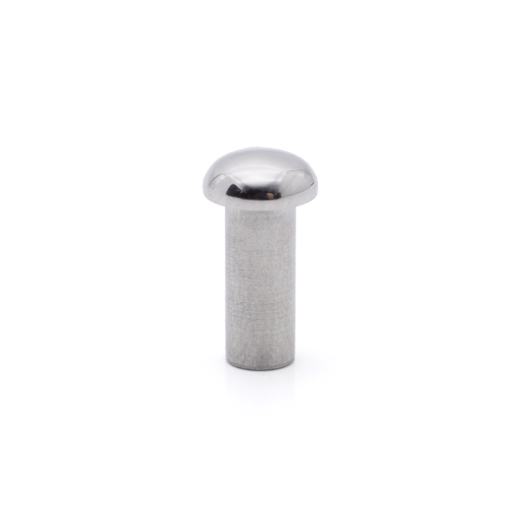 Metal mushroom rivet nuts for leather bag hardware