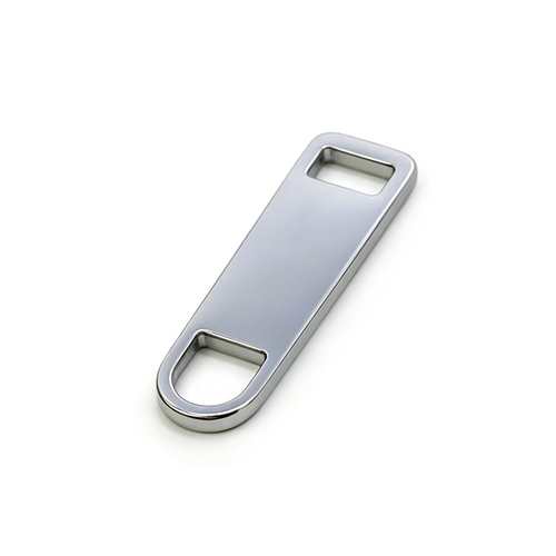 Maya Metal 316 stainless steel zipper pull tab for leather bags in silver 30mm