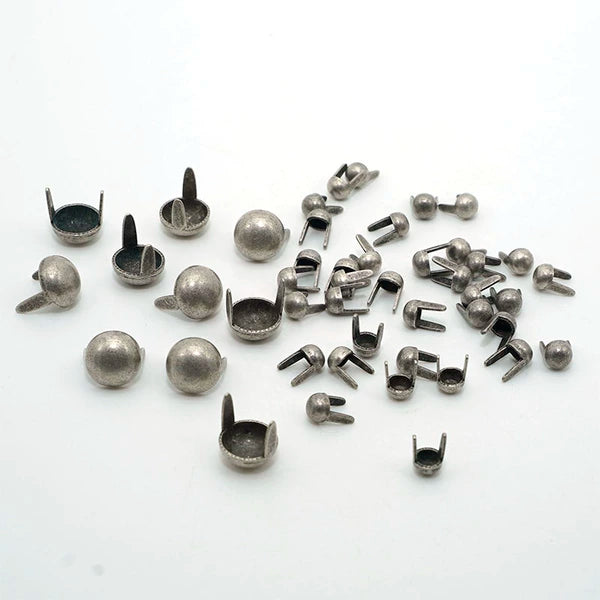 Solid Copper Antique Silver Plated Vintage Rivet