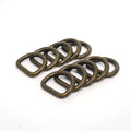 Solid Brass Open D-Ring 10 Pcs