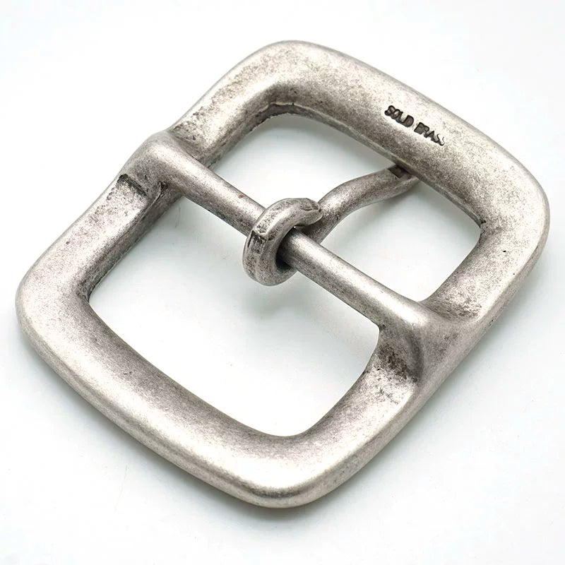 Solid Brass Antique Silver Plated Western Tri-Glide Pin for 40mm Strap