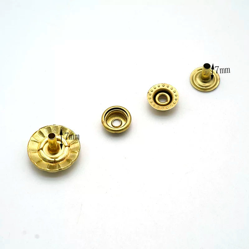 Solid Copper Snap Fastener 18mm 4-Piece Set