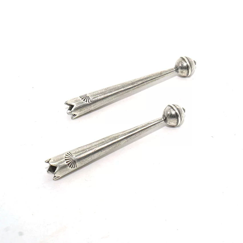 Solid Brass Antique Silver Plated Cord Lock