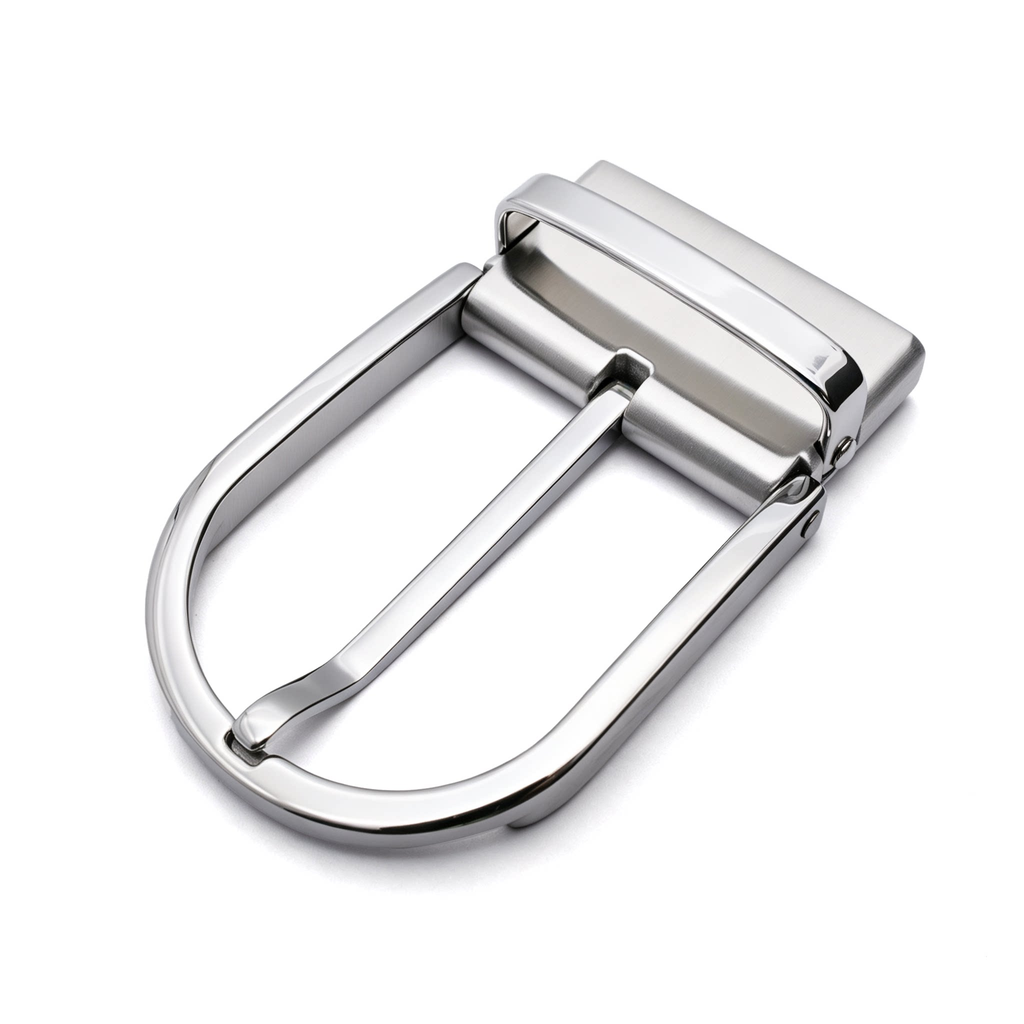 D Shape Rotatable Reversible Belt Buckle for Men, 39mm Single Prong Belt Replacement Buckle